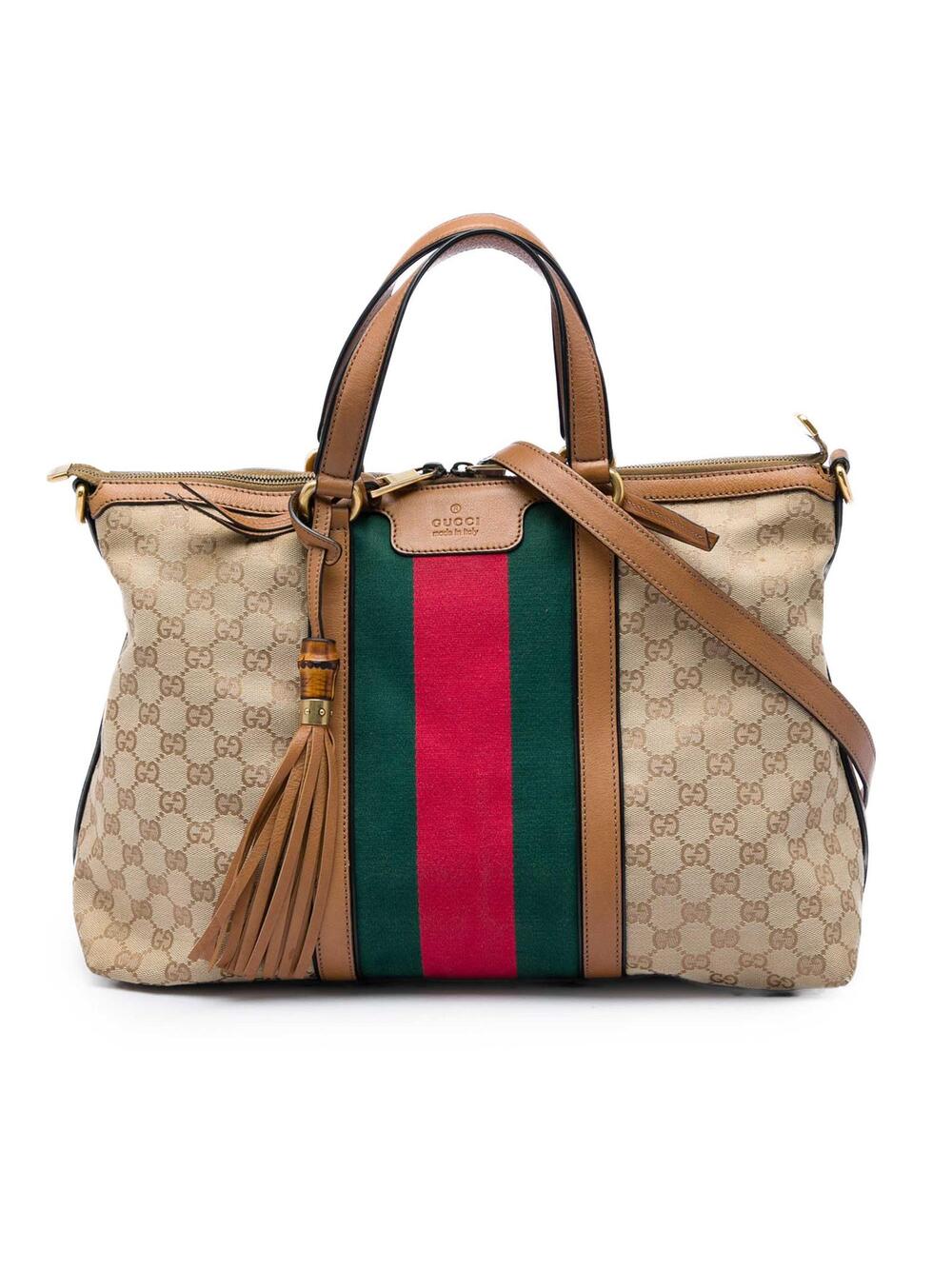 Gucci Medium Gg Canvas Web Rania Top #343634G64B